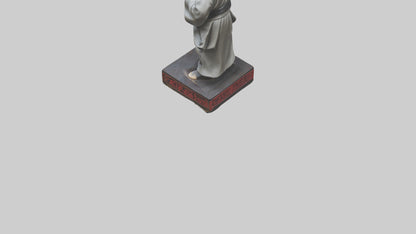 3D model Kung Fu Master statue model VR / AR / low-poly