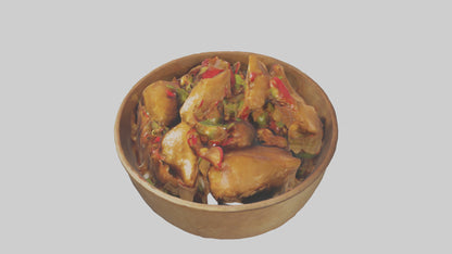 3D model Kung Pao chicken model VR / AR / low-poly