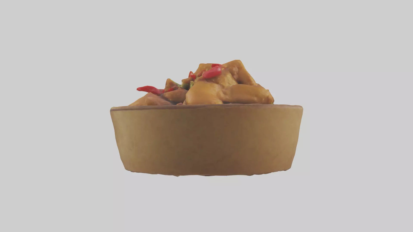 3D model Kung Pao chicken model VR / AR / low-poly
