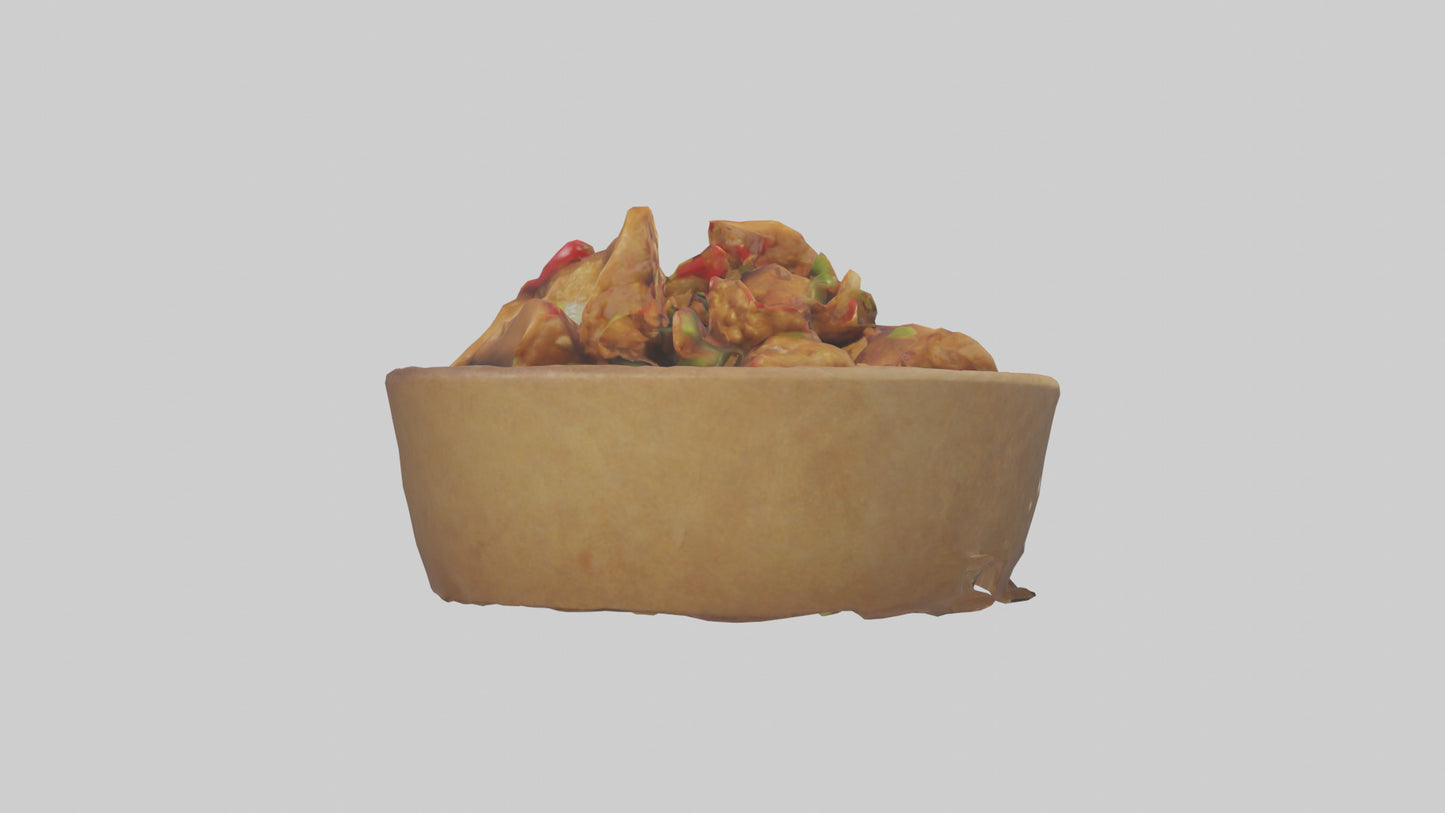 3D model Kung Pao chicken model VR / AR / low-poly
