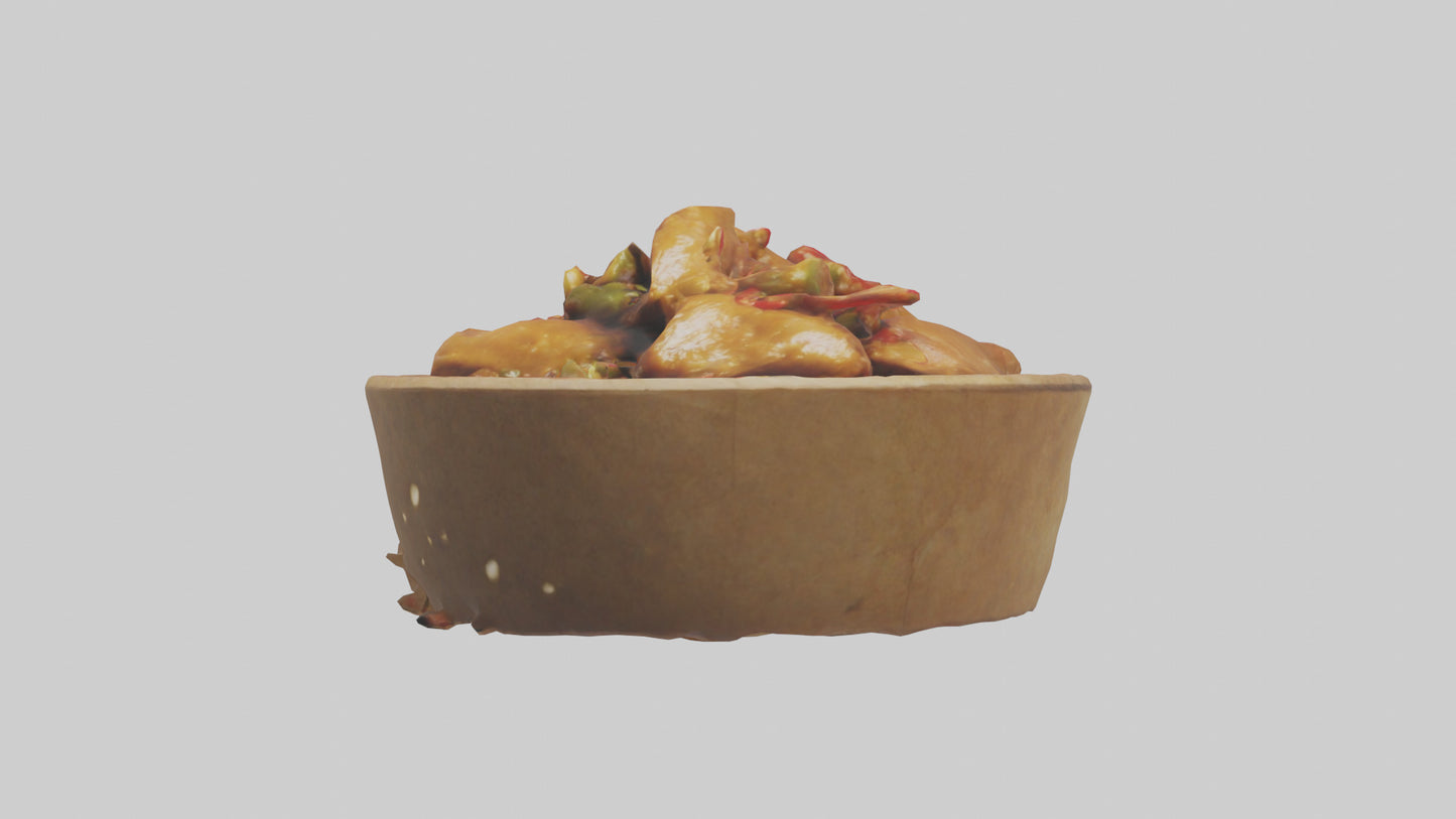 3D model Kung Pao chicken model VR / AR / low-poly