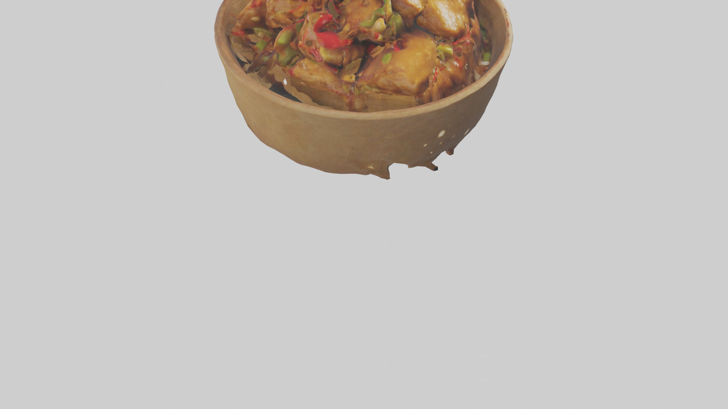 3D model Kung Pao chicken model VR / AR / low-poly