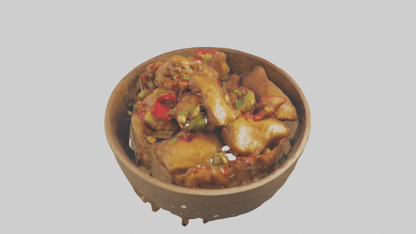 3D model Kung Pao chicken model VR / AR / low-poly