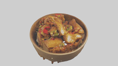 3D model Kung Pao chicken model VR / AR / low-poly