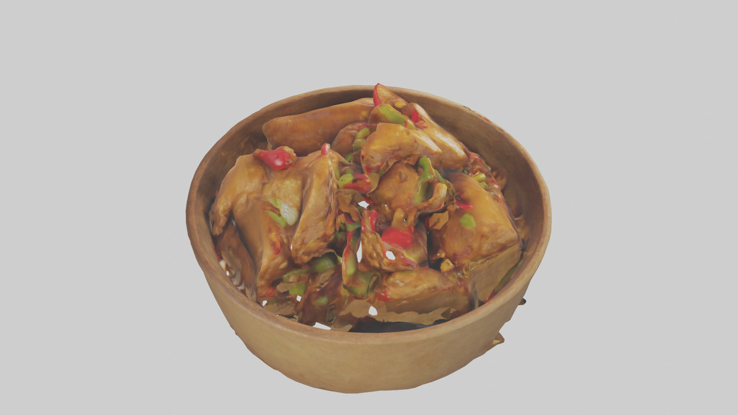 3D model Kung Pao chicken model VR / AR / low-poly