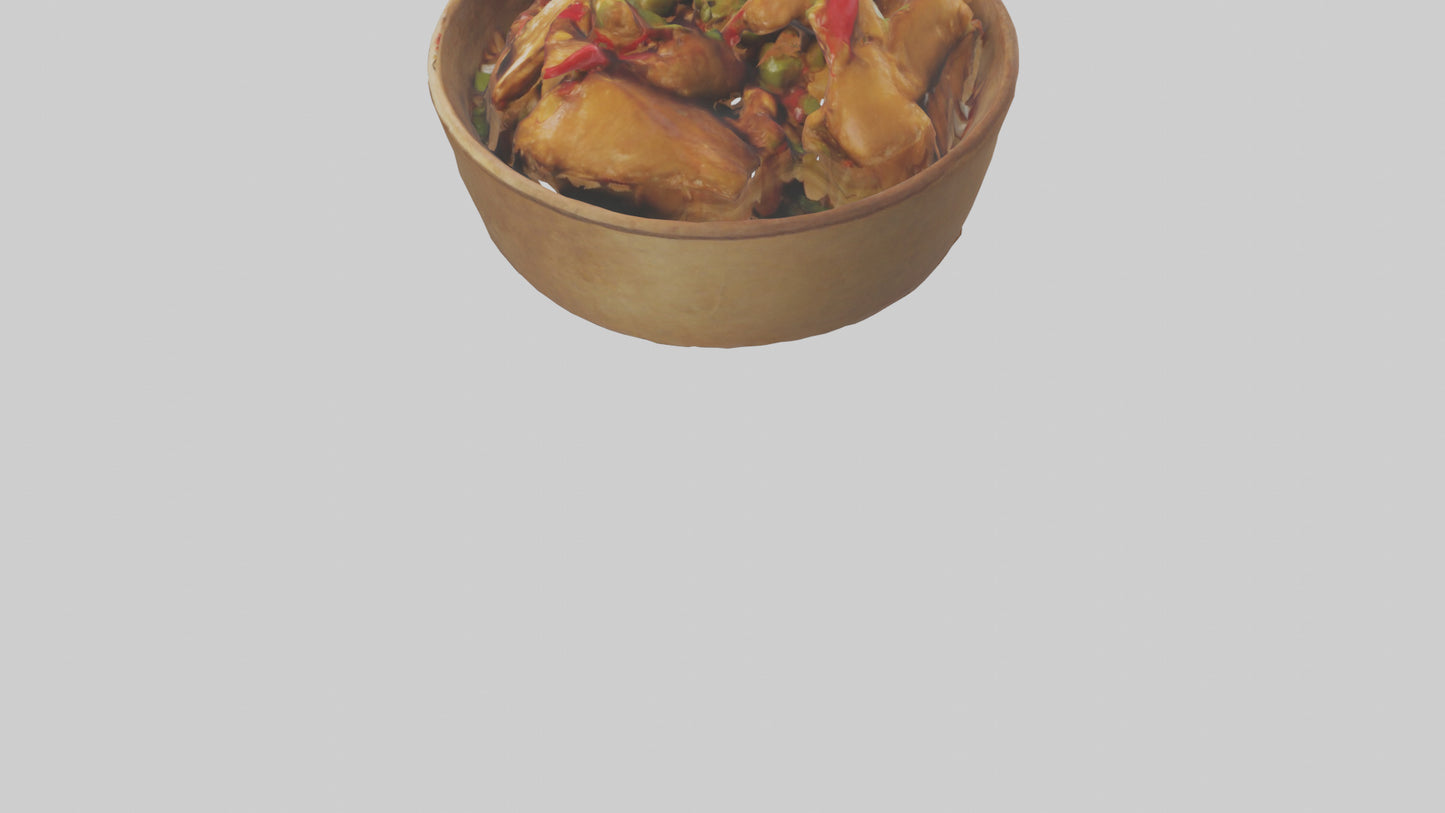 3D model Kung Pao chicken model VR / AR / low-poly