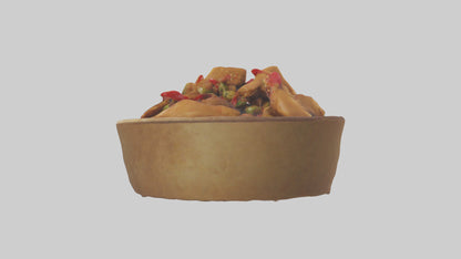 3D model Kung Pao chicken model VR / AR / low-poly