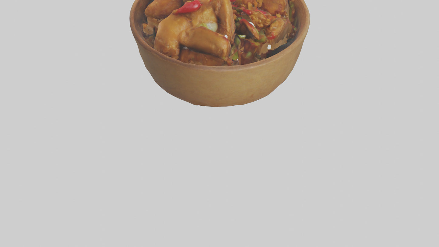 3D model Kung Pao chicken model VR / AR / low-poly