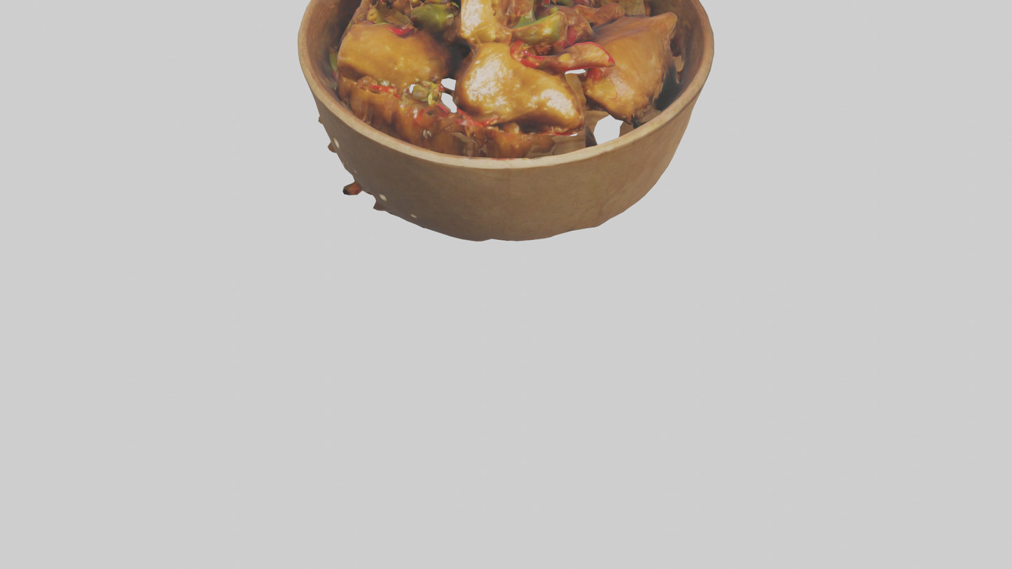 3D model Kung Pao chicken model VR / AR / low-poly