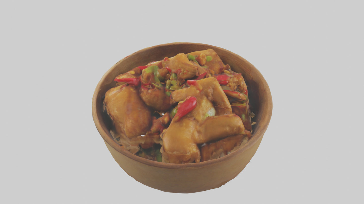 3D model Kung Pao chicken model VR / AR / low-poly