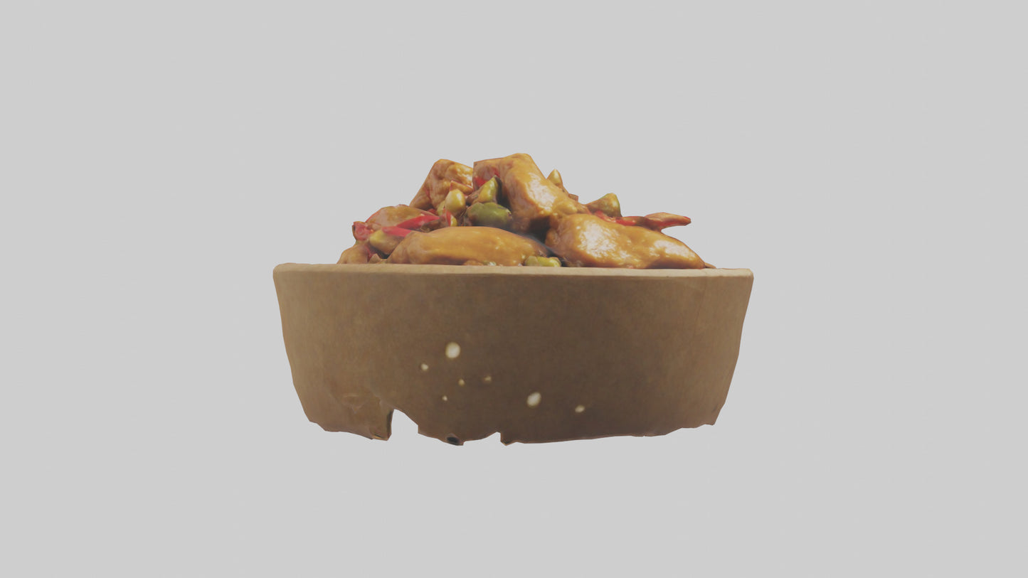 3D model Kung Pao chicken model VR / AR / low-poly