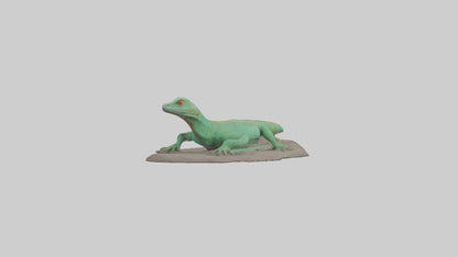 3D model Lacerta Lizard resting model VR / AR / low-poly
