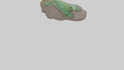 3D model Lacerta Lizard resting model VR / AR / low-poly