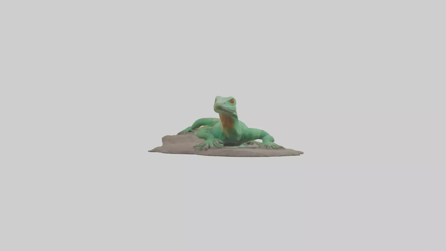 3D model Lacerta Lizard resting model VR / AR / low-poly