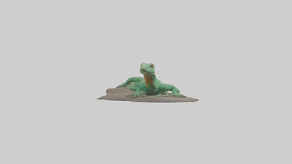 3D model Lacerta Lizard resting model VR / AR / low-poly