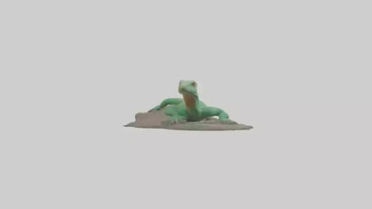 3D model Lacerta Lizard resting model VR / AR / low-poly