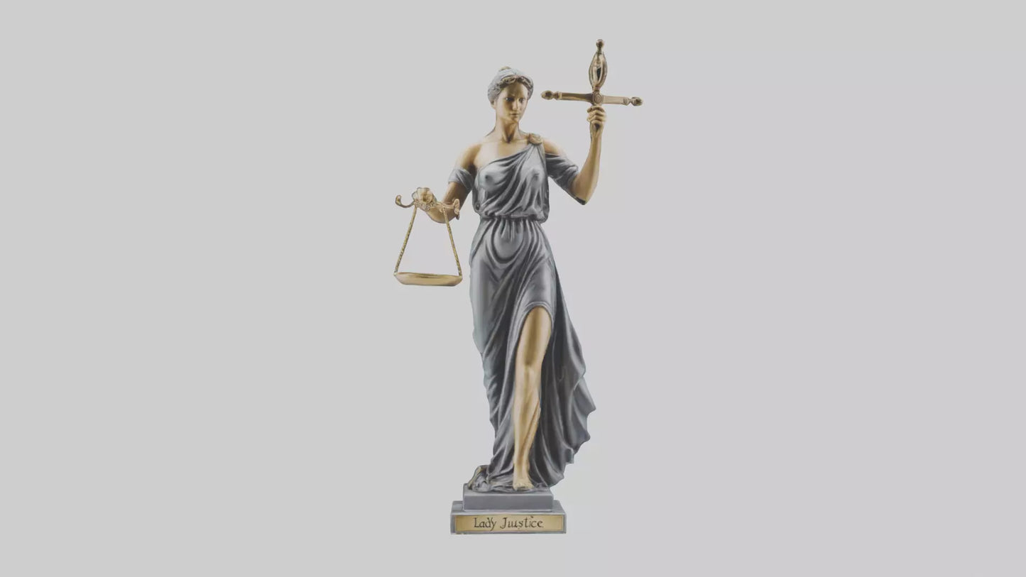 3D model Lady Justice statue model VR / AR / low-poly