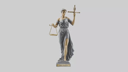 3D model Lady Justice statue model VR / AR / low-poly