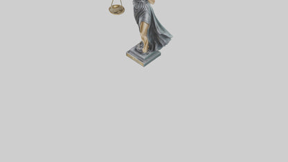 3D model Lady Justice statue model VR / AR / low-poly