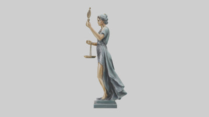 3D model Lady Justice statue model VR / AR / low-poly