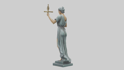 3D model Lady Justice statue model VR / AR / low-poly