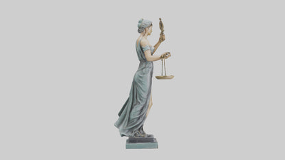 3D model Lady Justice statue model VR / AR / low-poly