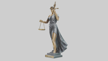 3D model Lady Justice statue model VR / AR / low-poly