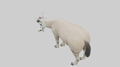 3D model Lama grazing model VR / AR / low-poly