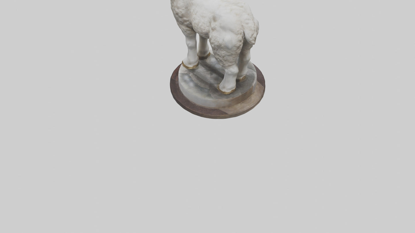 3D model Lamb of God statue model VR / AR / low-poly