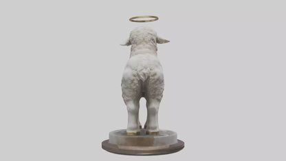 3D model Lamb of God statue model VR / AR / low-poly