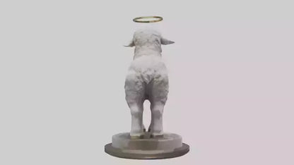 3D model Lamb of God statue model VR / AR / low-poly