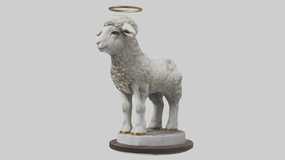 3D model Lamb of God statue model VR / AR / low-poly