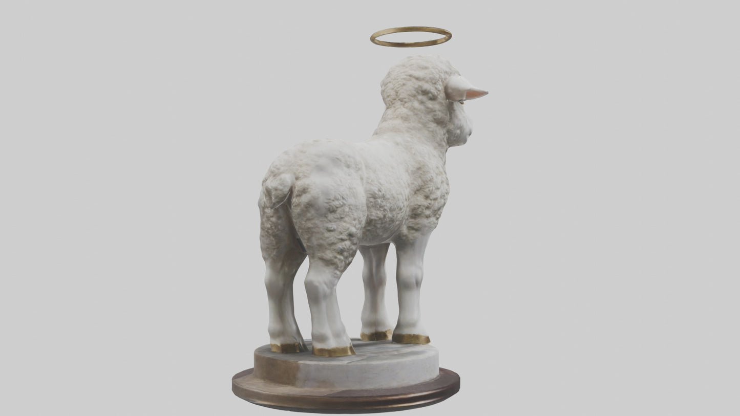 3D model Lamb of God statue model VR / AR / low-poly