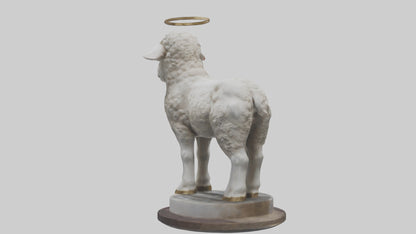 3D model Lamb of God statue model VR / AR / low-poly
