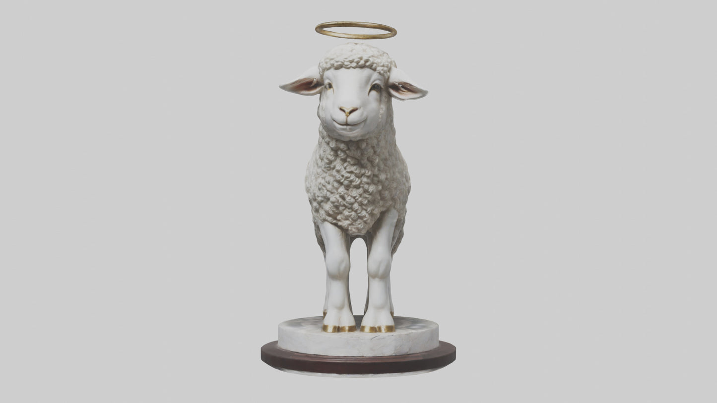 3D model Lamb of God statue model VR / AR / low-poly