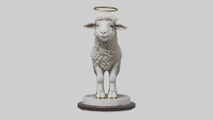3D model Lamb of God statue model VR / AR / low-poly
