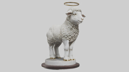 3D model Lamb of God statue model VR / AR / low-poly