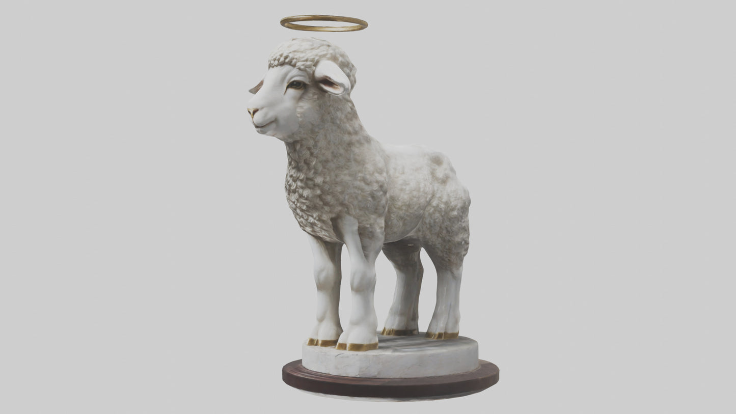 3D model Lamb of God statue model VR / AR / low-poly
