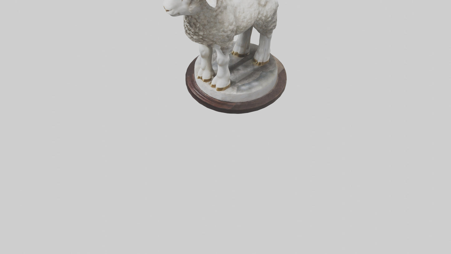3D model Lamb of God statue model VR / AR / low-poly