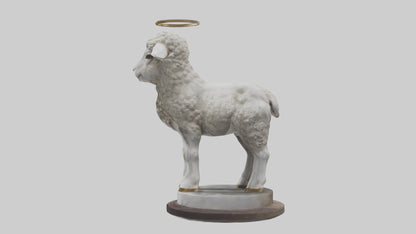 3D model Lamb of God statue model VR / AR / low-poly