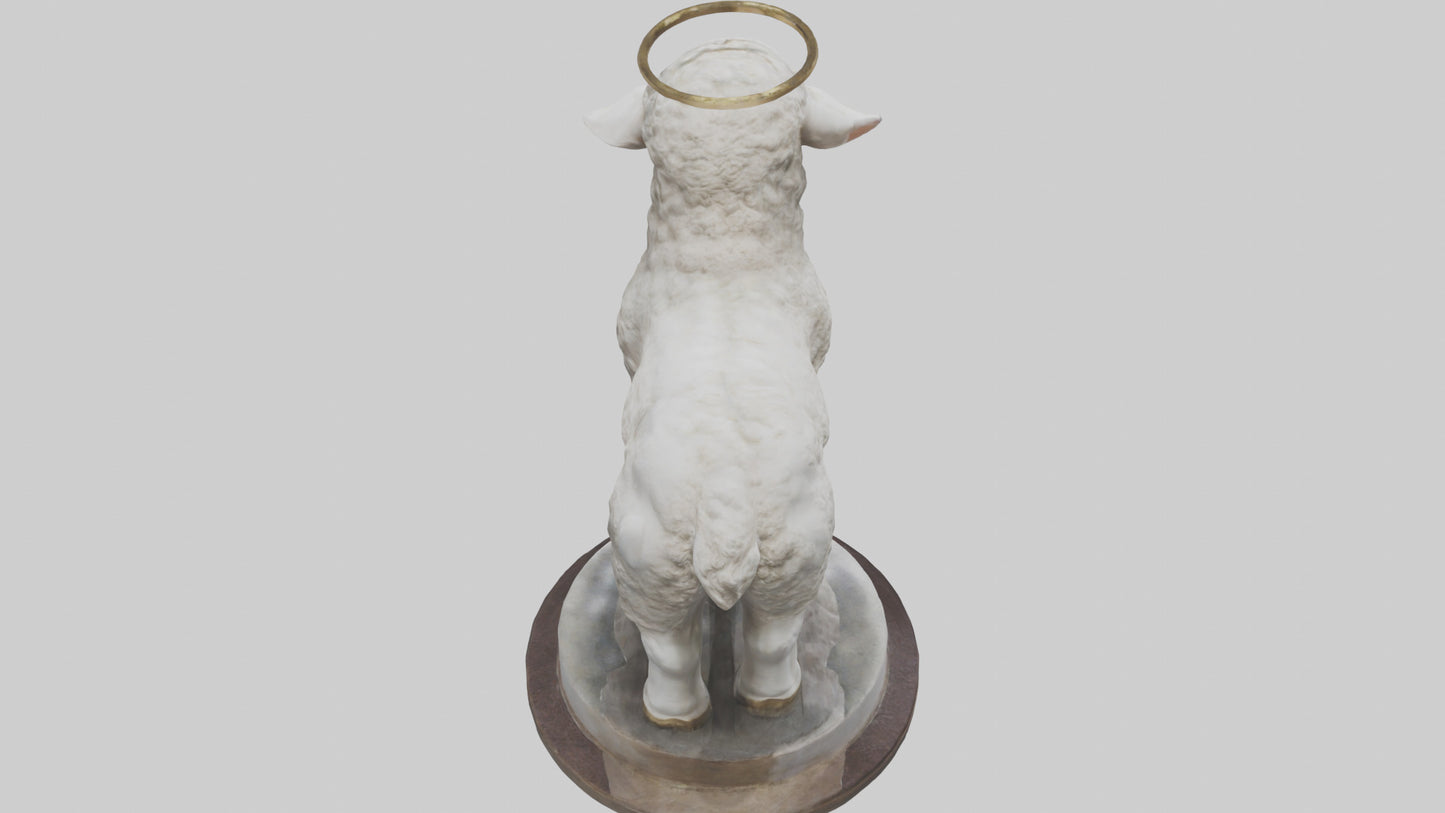 3D model Lamb of God statue model VR / AR / low-poly