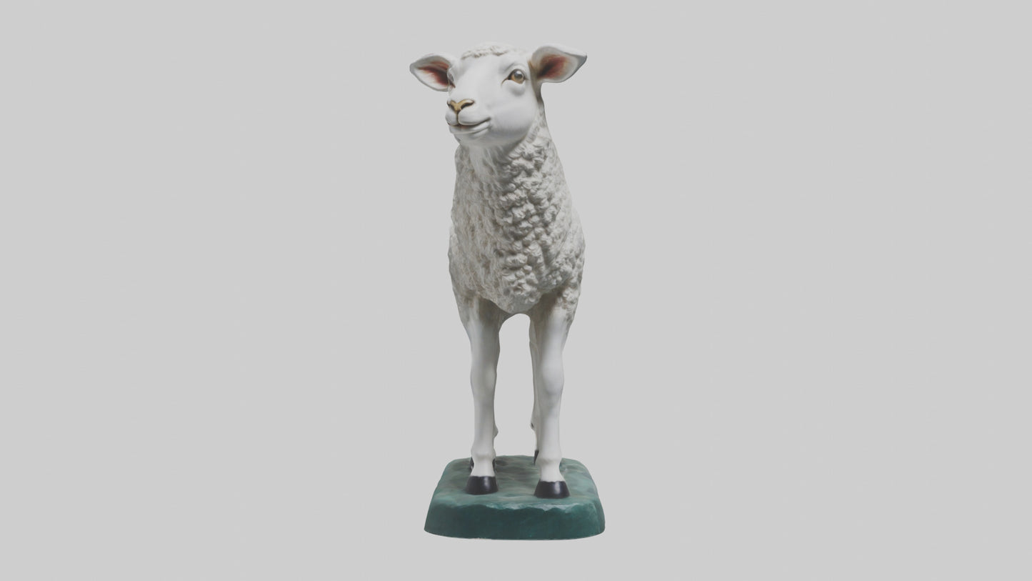 3D model Lamb statue model VR / AR / low-poly