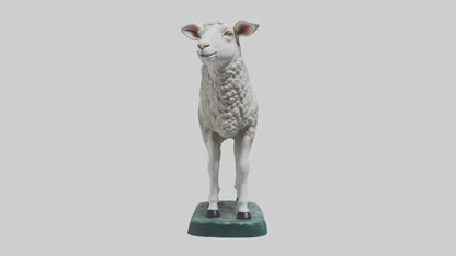 3D model Lamb statue model VR / AR / low-poly
