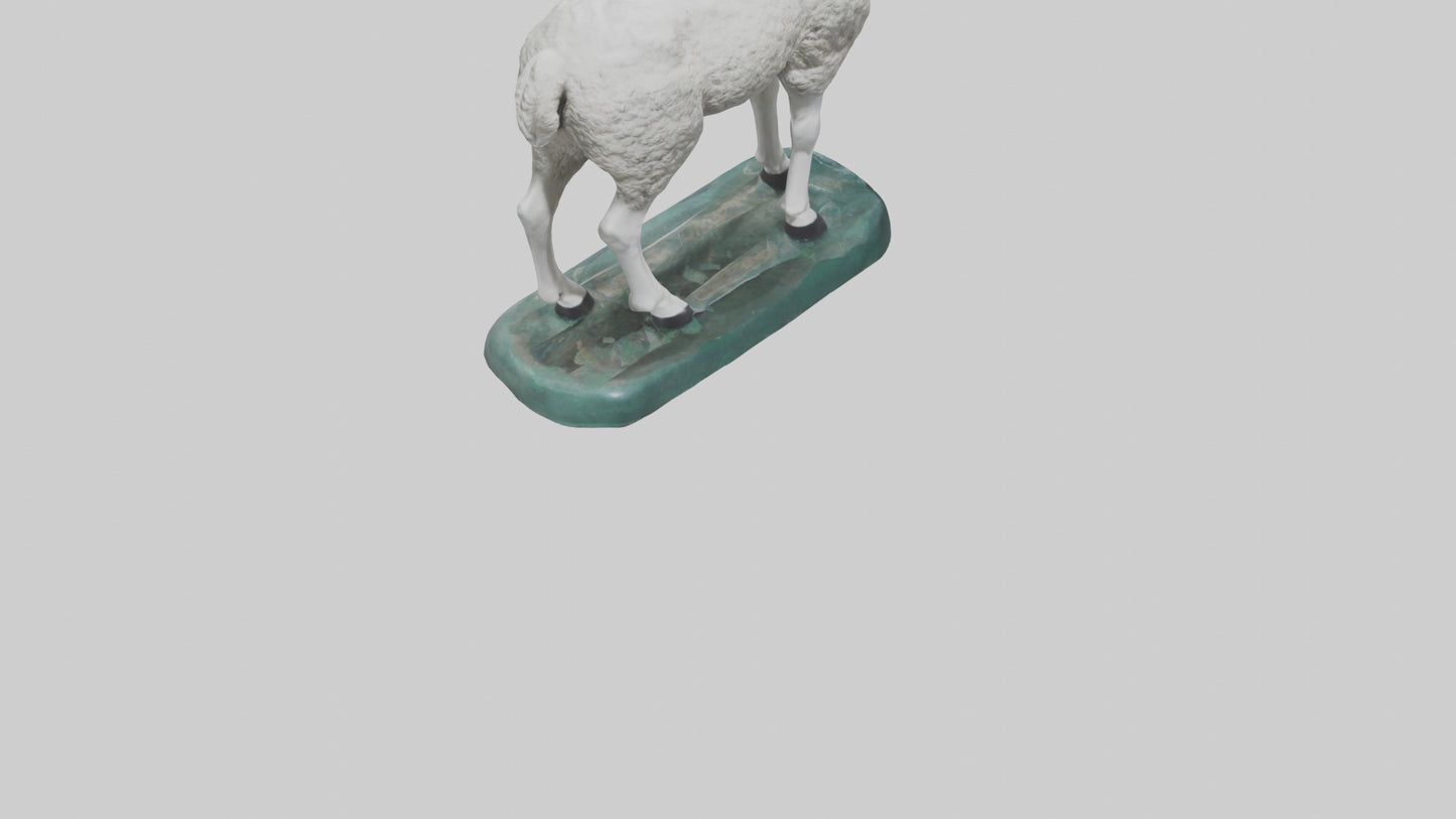 3D model Lamb statue model VR / AR / low-poly