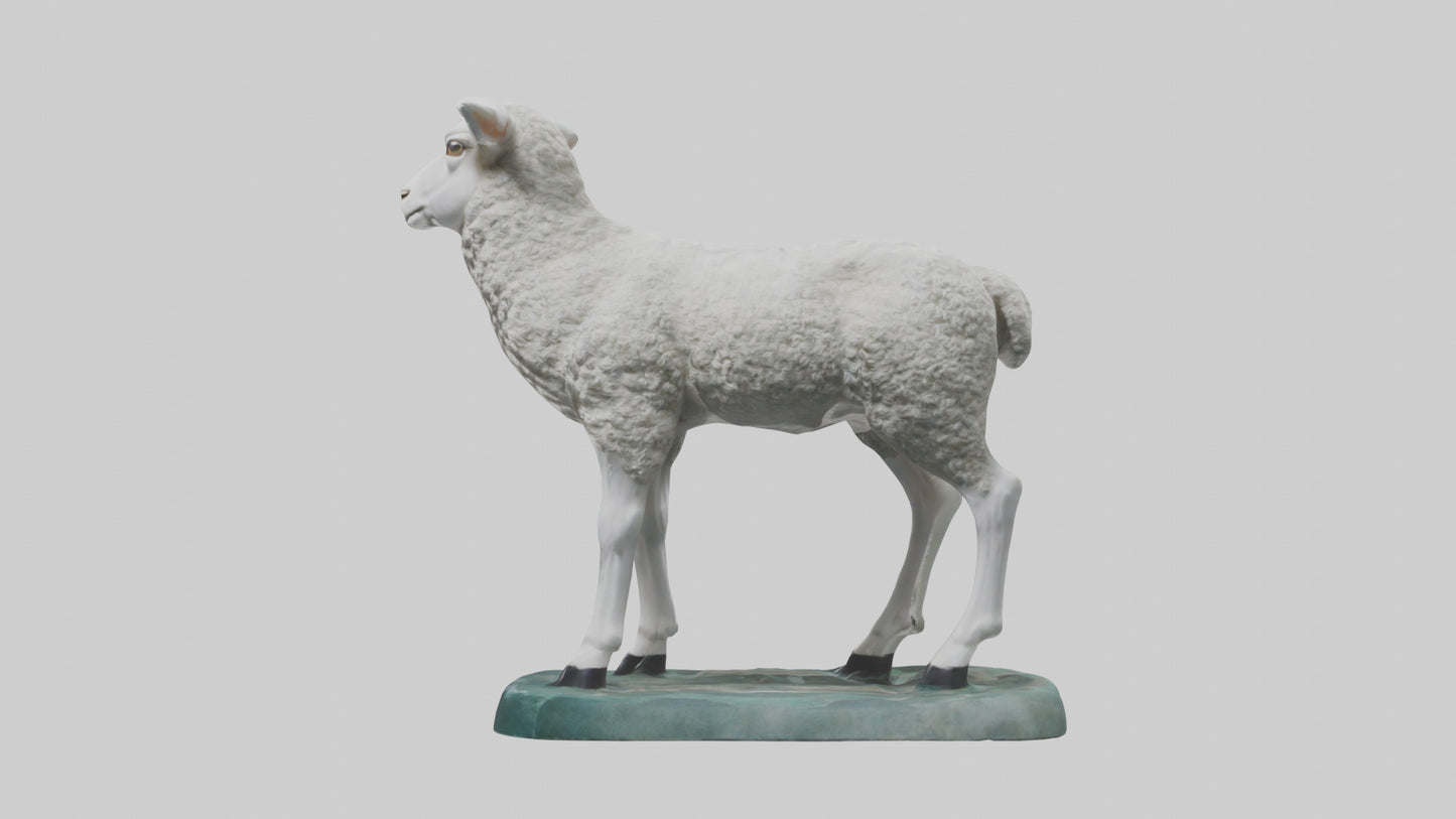 3D model Lamb statue model VR / AR / low-poly