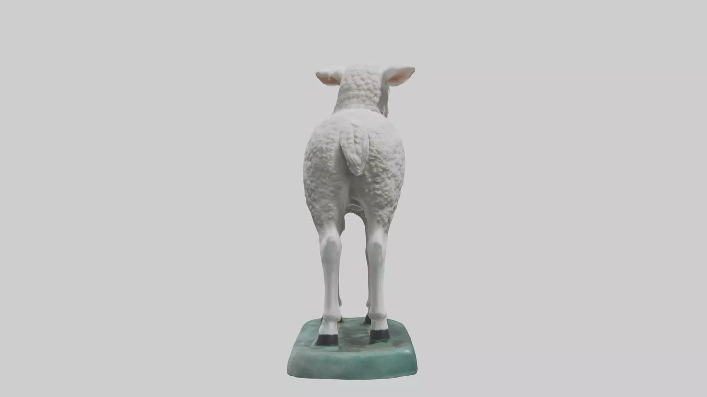 3D model Lamb statue model VR / AR / low-poly