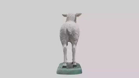 3D model Lamb statue model VR / AR / low-poly