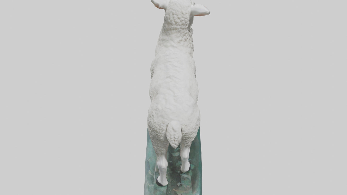 3D model Lamb statue model VR / AR / low-poly