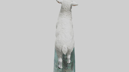 3D model Lamb statue model VR / AR / low-poly