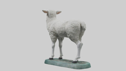 3D model Lamb statue model VR / AR / low-poly